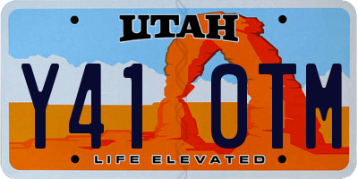 UT license plate Y410TM