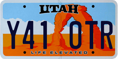 UT license plate Y410TR