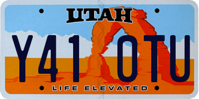 UT license plate Y410TU
