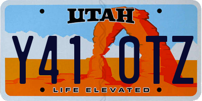 UT license plate Y410TZ