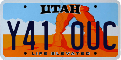 UT license plate Y410UC
