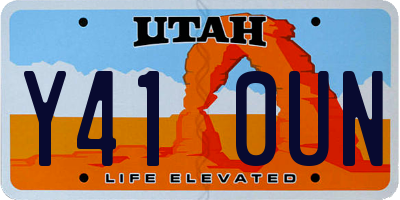 UT license plate Y410UN