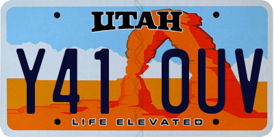 UT license plate Y410UV