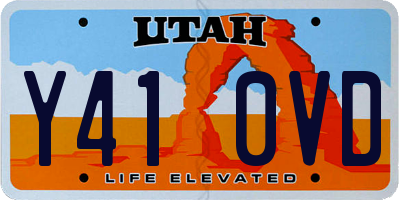 UT license plate Y410VD