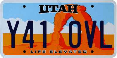 UT license plate Y410VL