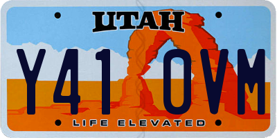 UT license plate Y410VM