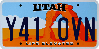UT license plate Y410VN