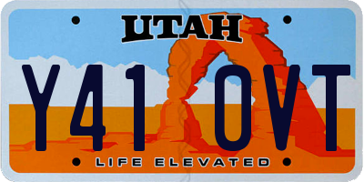 UT license plate Y410VT