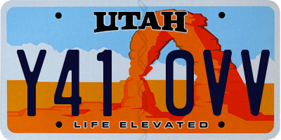 UT license plate Y410VV