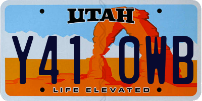 UT license plate Y410WB