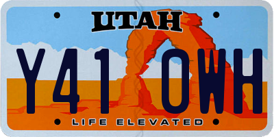 UT license plate Y410WH
