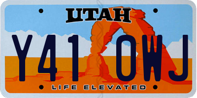 UT license plate Y410WJ