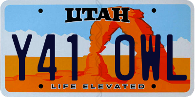 UT license plate Y410WL