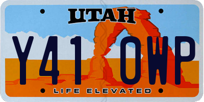 UT license plate Y410WP