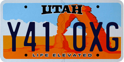 UT license plate Y410XG