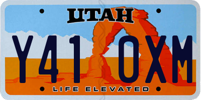UT license plate Y410XM