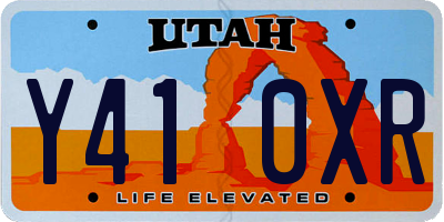 UT license plate Y410XR