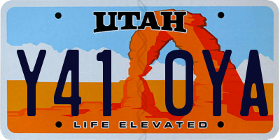 UT license plate Y410YA