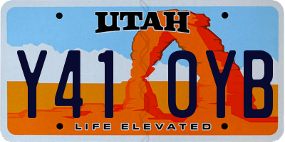 UT license plate Y410YB
