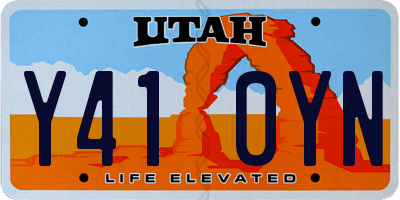 UT license plate Y410YN