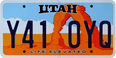 UT license plate Y410YQ