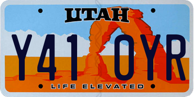 UT license plate Y410YR