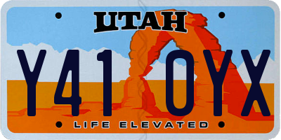 UT license plate Y410YX