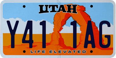 UT license plate Y411AG