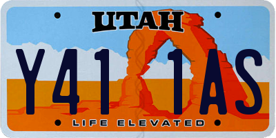 UT license plate Y411AS