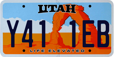 UT license plate Y411EB