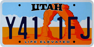 UT license plate Y411FJ