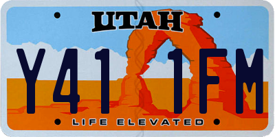 UT license plate Y411FM
