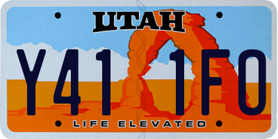 UT license plate Y411FO