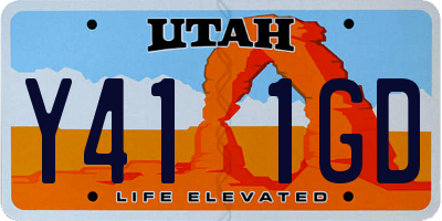 UT license plate Y411GD