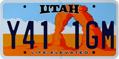 UT license plate Y411GM