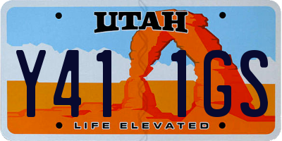 UT license plate Y411GS