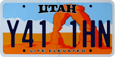 UT license plate Y411HN