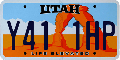 UT license plate Y411HP
