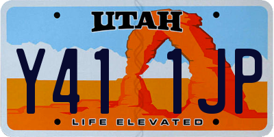 UT license plate Y411JP
