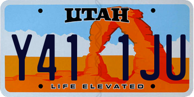 UT license plate Y411JU