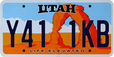 UT license plate Y411KB