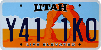 UT license plate Y411KO
