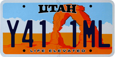 UT license plate Y411ML