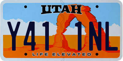 UT license plate Y411NL