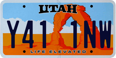 UT license plate Y411NW