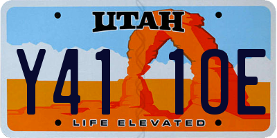 UT license plate Y411OE
