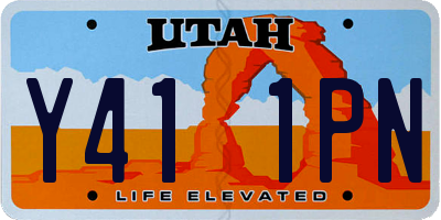 UT license plate Y411PN