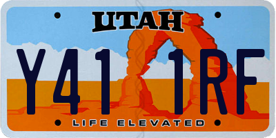 UT license plate Y411RF