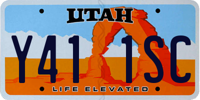 UT license plate Y411SC