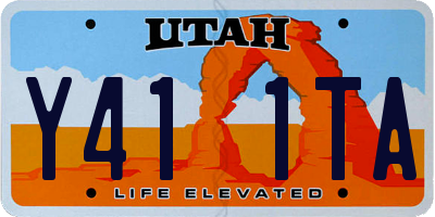 UT license plate Y411TA
